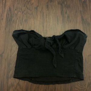 BLACK PAC SUN TIE CROP TOP🖤